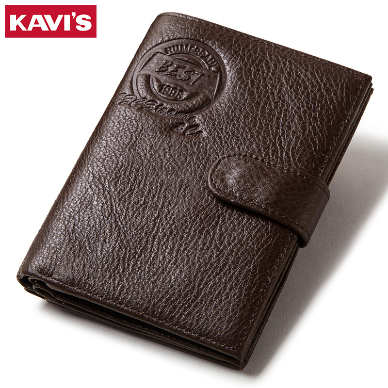 Coin Holder Men - KAVIS Genuine Leather Wallet Men Passport
