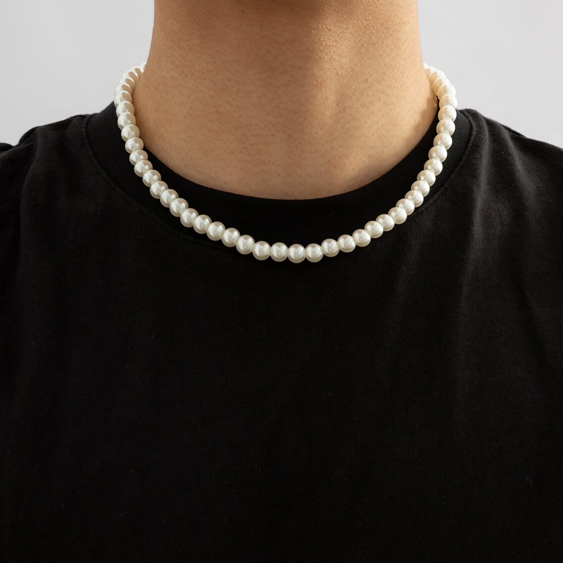 Simple Imitation-Pearl Beaded  - đánh giá và giá Men Accessories Neck Chain