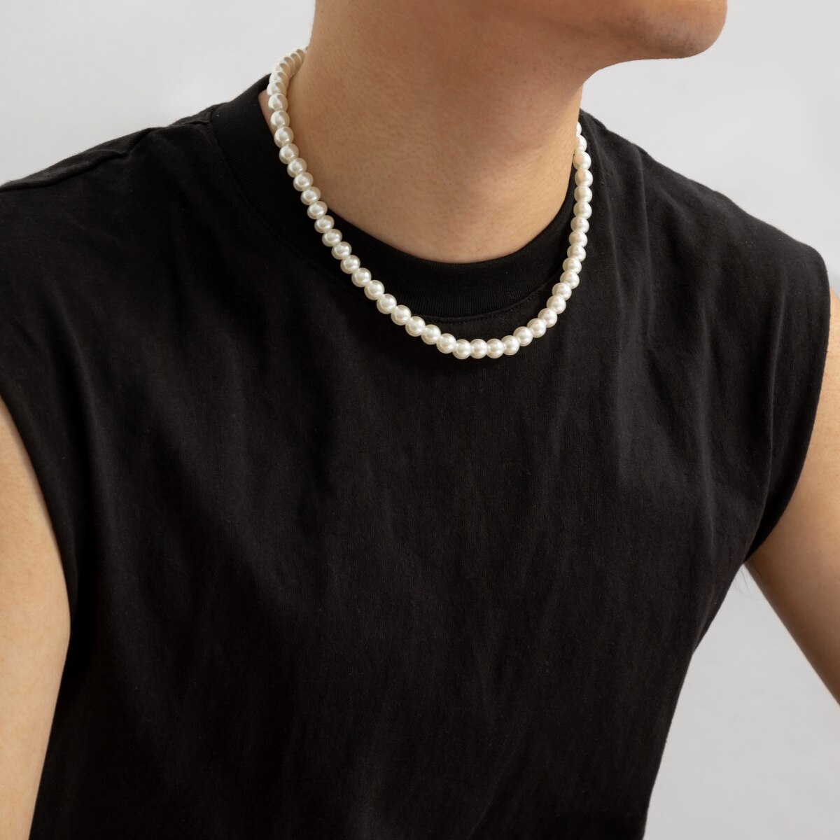 Simple Imitation-Pearl Beaded  - đánh giá và giá Men Accessories Neck Chain