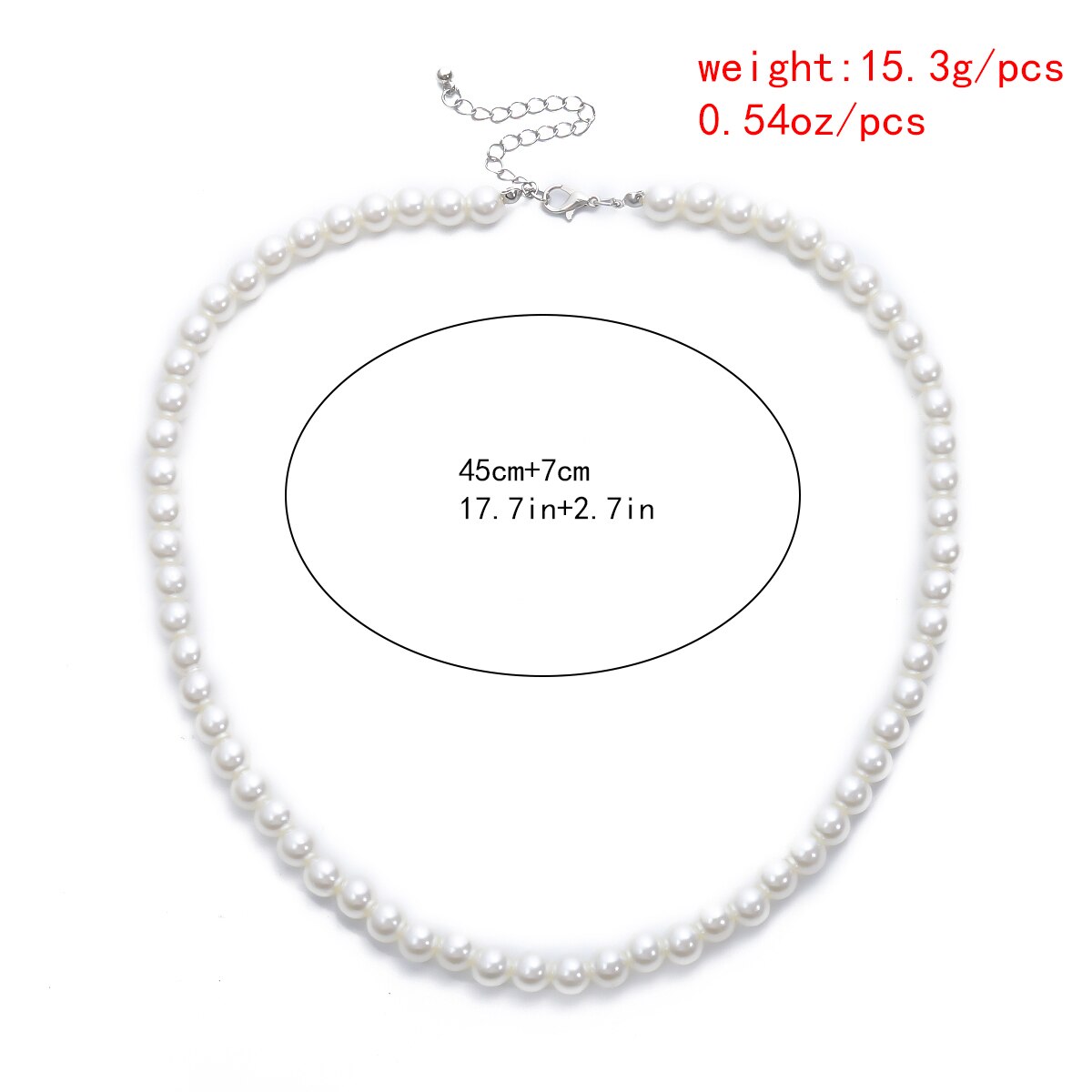 Simple Imitation-Pearl Beaded  - đánh giá và giá Men Accessories Neck Chain