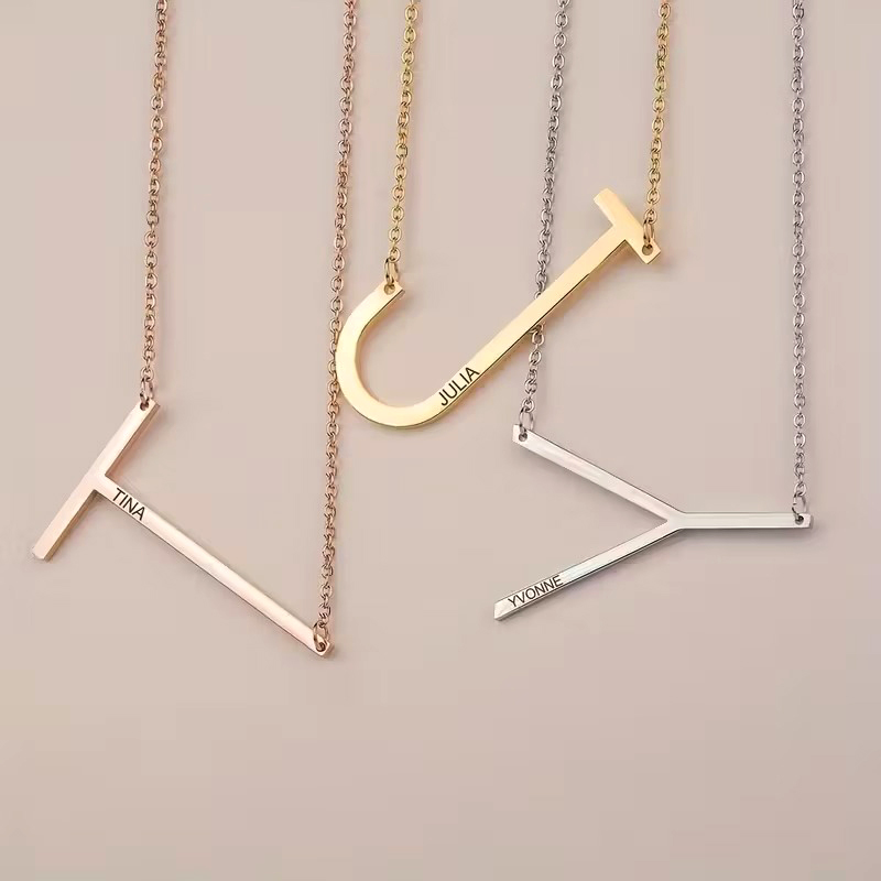 Custom Initial Letter Name Nec - đánh giá và giá Men Accessories Neck Chain