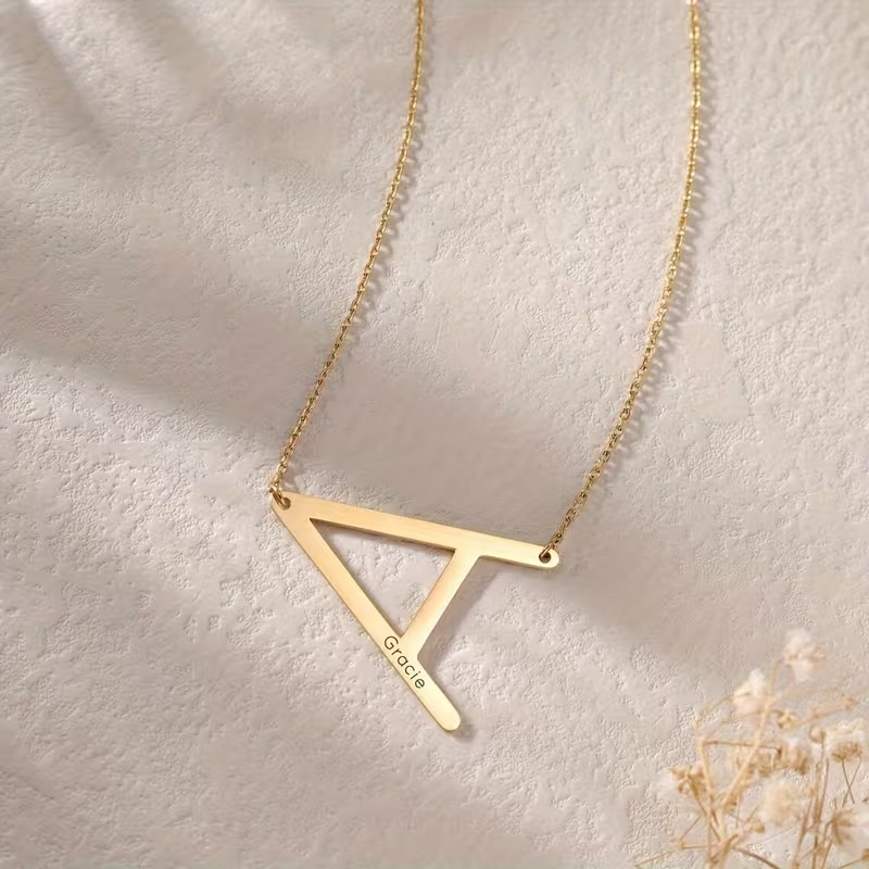 Custom Initial Letter Name Nec - đánh giá và giá Men Accessories Neck Chain