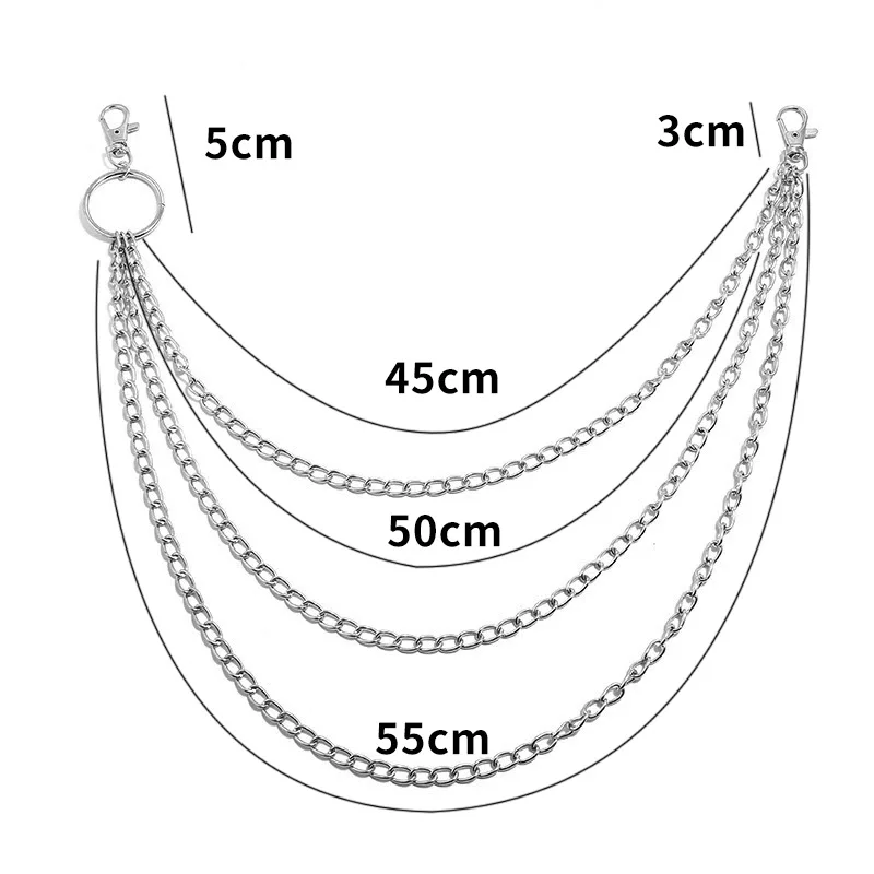 Layer Metal Belt Chain Punk Ho - đánh giá và giá Men'S Accessories Wallet