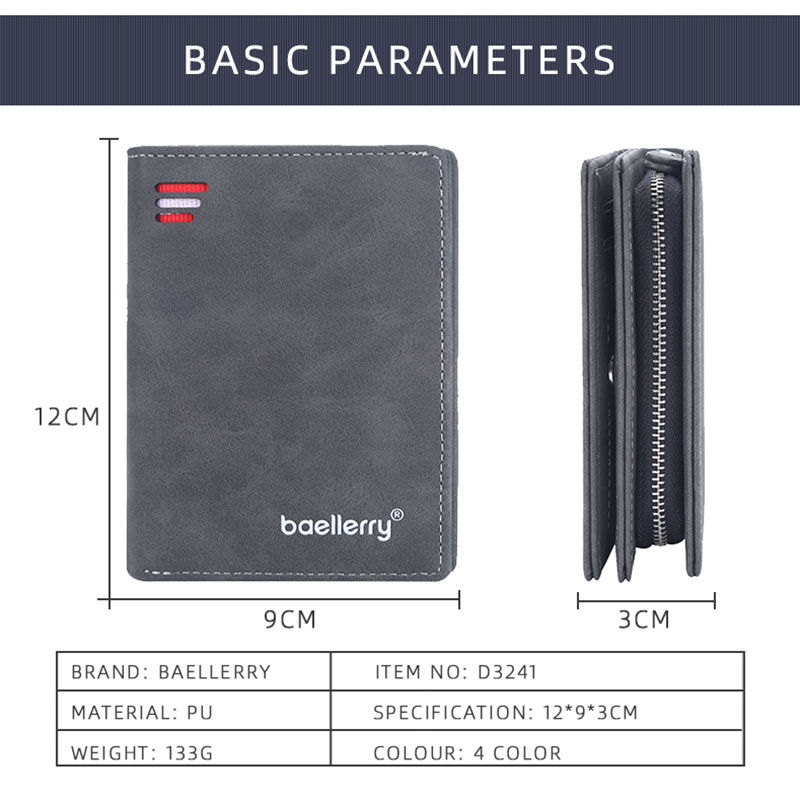 Baellerry New Short Men Wallet - đánh giá và giá Coin Holder Men