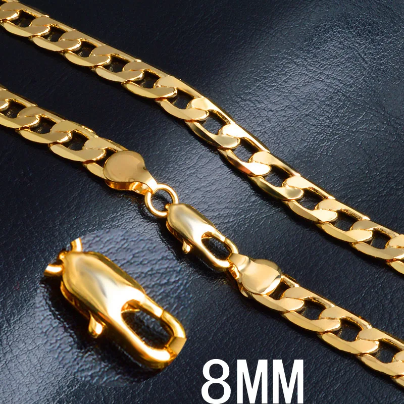 Hot luxury 18K gold Lucky 8MM  - đánh giá và giá Men'S Accessories Affordable