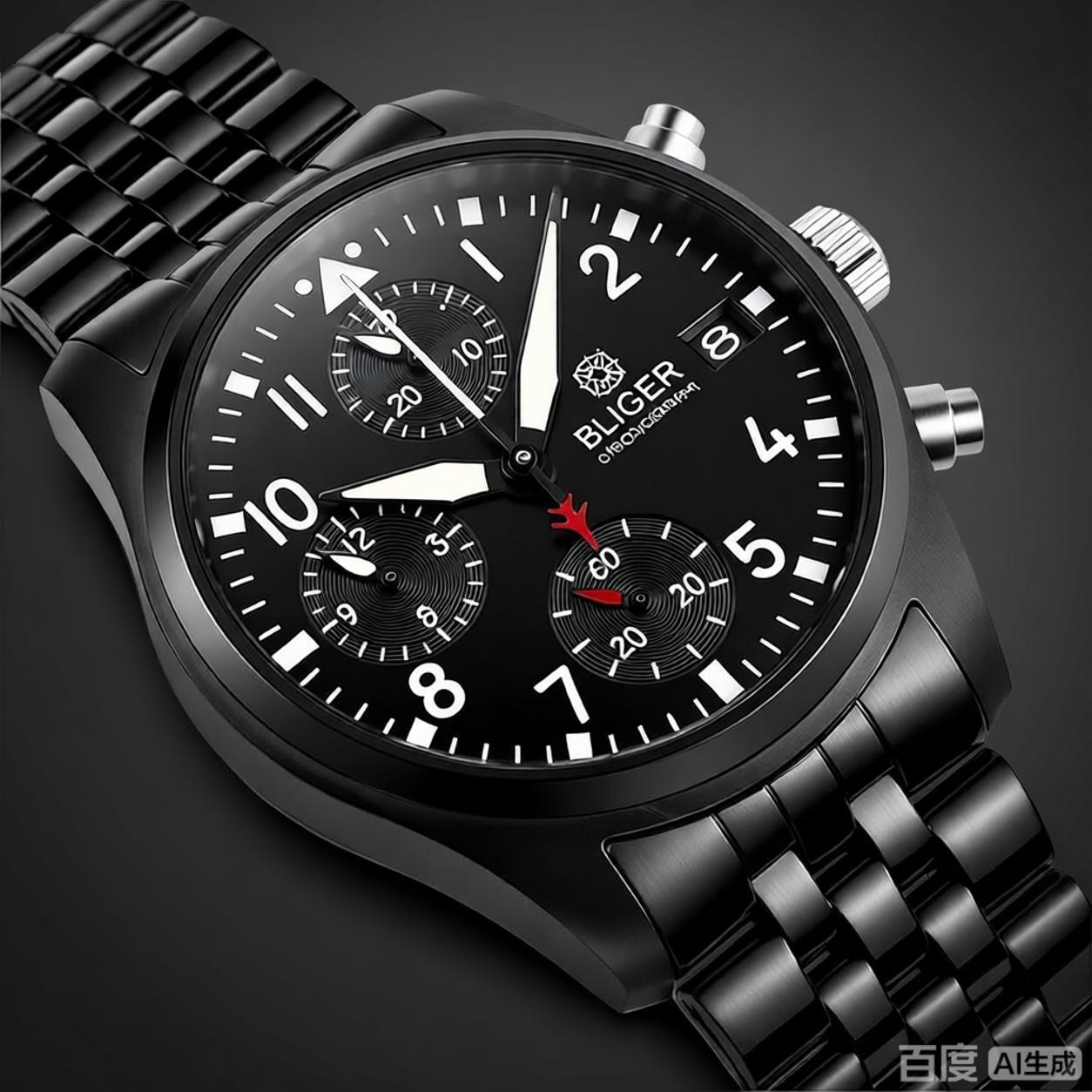 BLIGER Full Black Brushed 38mm - đánh giá và giá Young Men'S Accessories