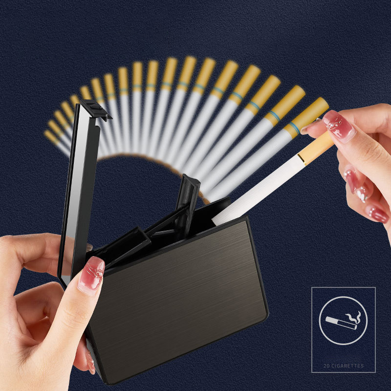 Automatic Cigarette Case Porta - đánh giá và giá Men Accessories Gift Box