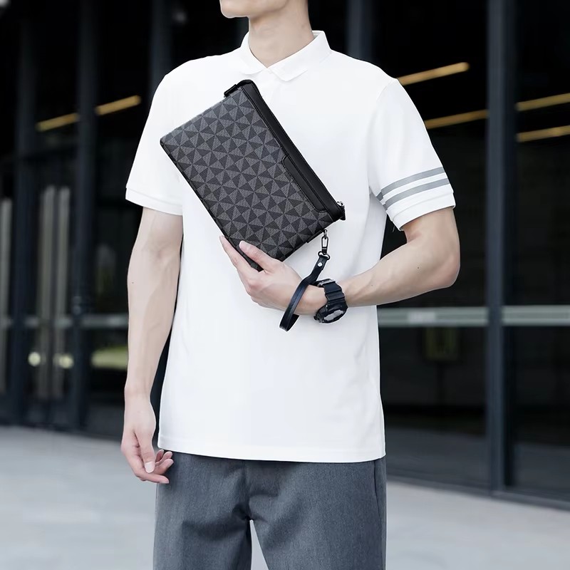Men Wallet Clutch Bag Leather  - đánh giá và giá Coin Holder Men