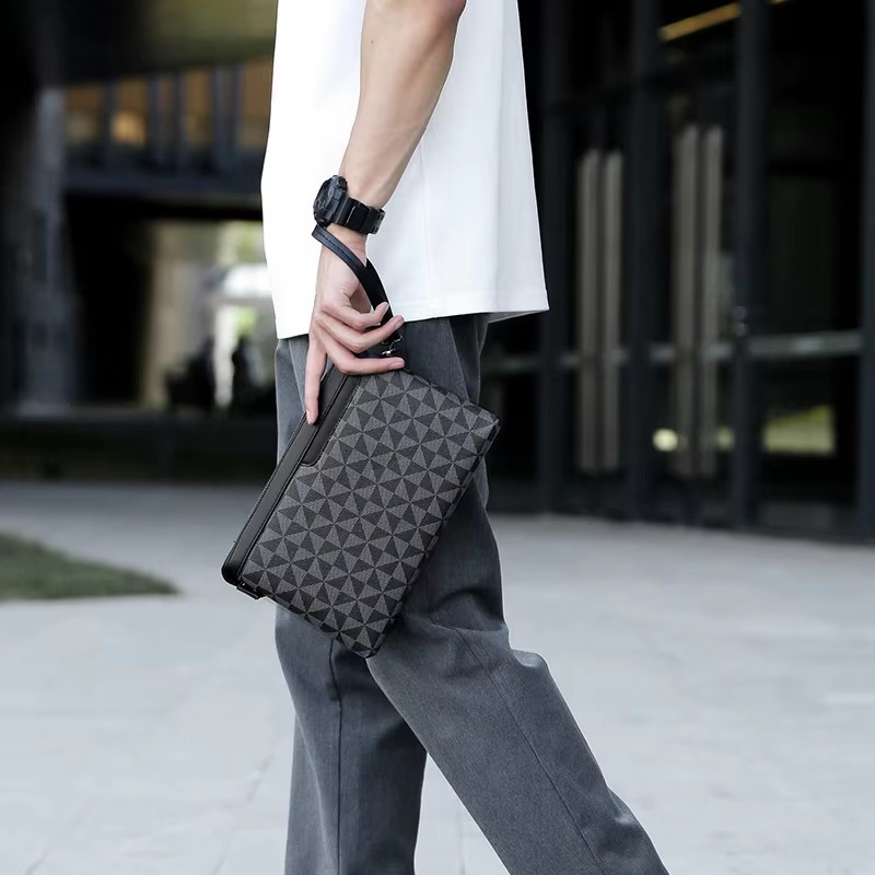 Men Wallet Clutch Bag Leather  - đánh giá và giá Coin Holder Men