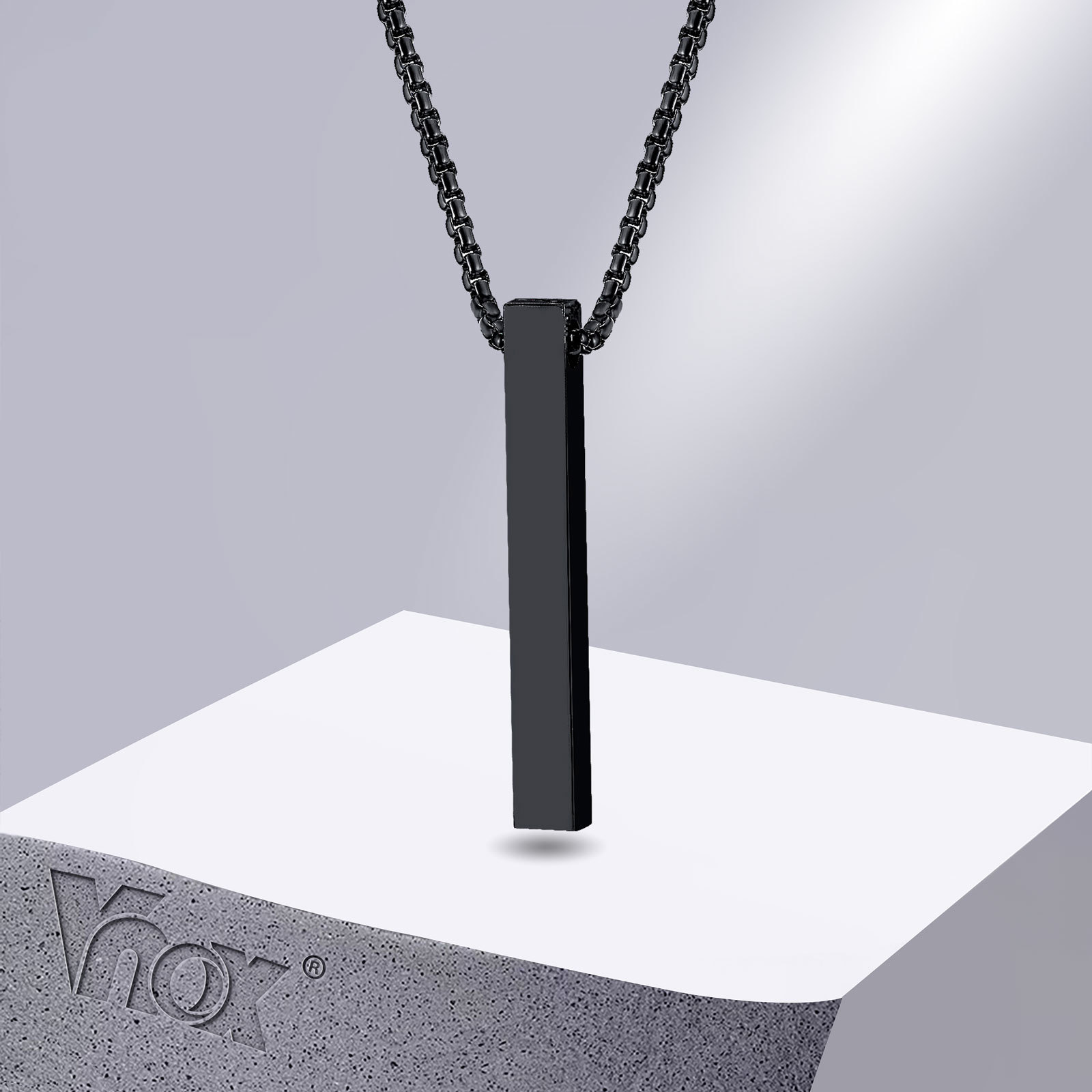 Vnox 5mm Pillar Necklace for M - đánh giá và giá Men Accessories Neck Chain