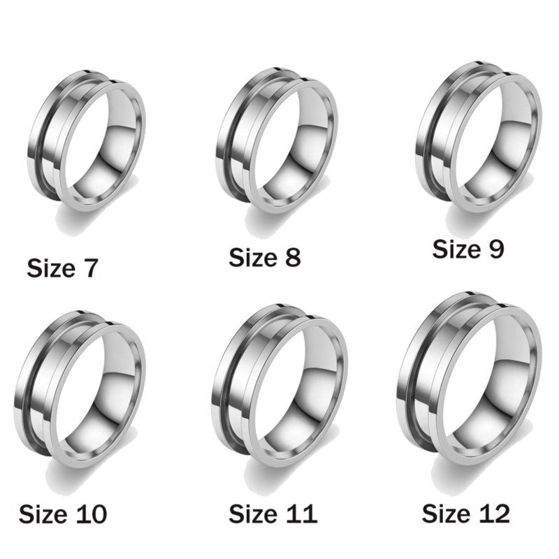 5pcs 7/8/9/10/11/12 Ring Core  - đánh giá và giá Young Men'S Accessories