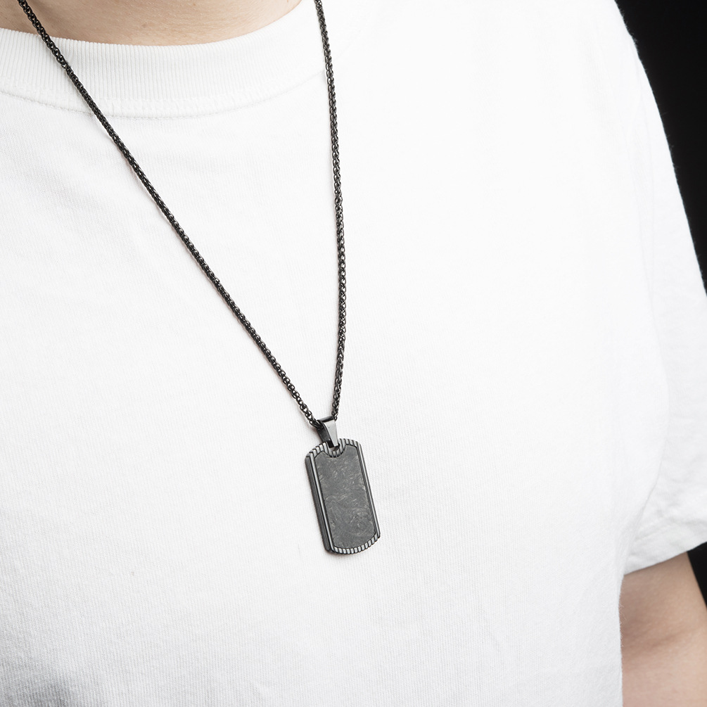 Sợi Carbon Mặt Dây Chuyền Thép - đánh giá và giá Men Accessories List